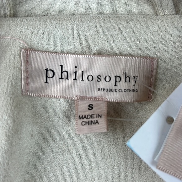Nwt PHILOSOPHY I FAUX SUEDE I VEGAN I MOTO JACKET - Picture 6 of 12
